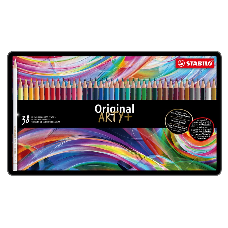 Pastelky STABILO Original, 38ks ARTY v kovové krabičce