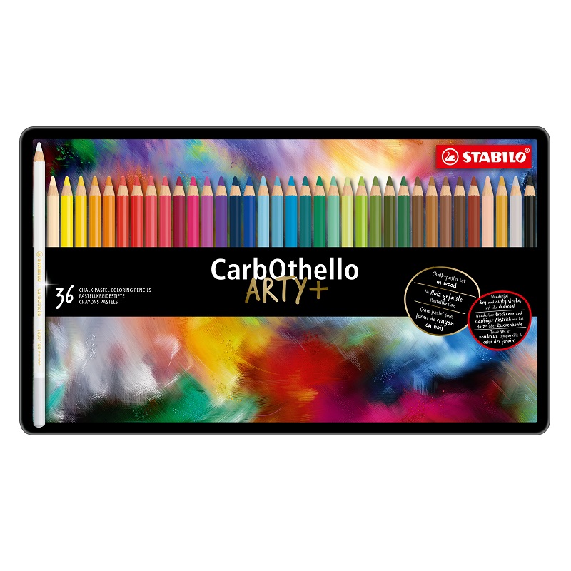 Pastelky křídové STABILO CarbOthello, 36ks ARTY v kovové krabičce