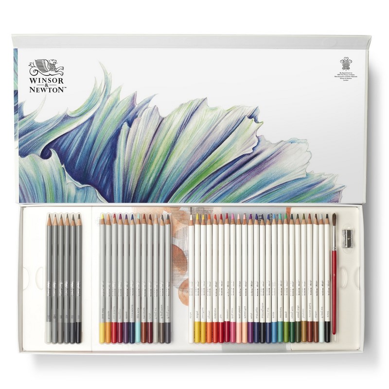 WINSOR & NEWTON Pastelky WINSOR & NEWTON, 42ks Mixed + příslušenství v krabičce
