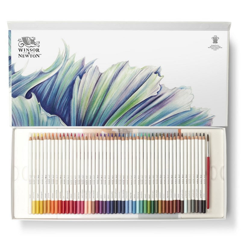 WINSOR & NEWTON Akvarelové pastelky WINSOR & NEWTON, 48ks + příslušenství v krabičce