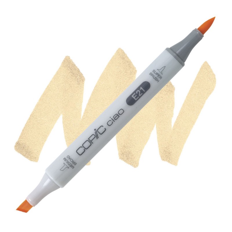 Lihová fixa COPIC Ciao oboustranná Brush & Chisel, E21 Soft sun