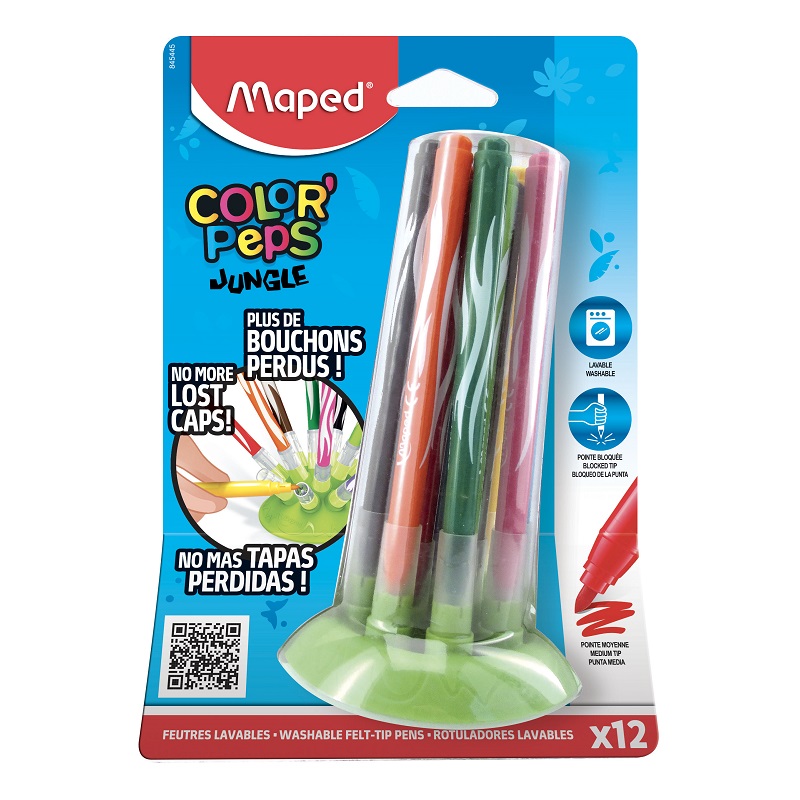 Fixy MAPED Color Peps jungle, 12ks ve stojánku