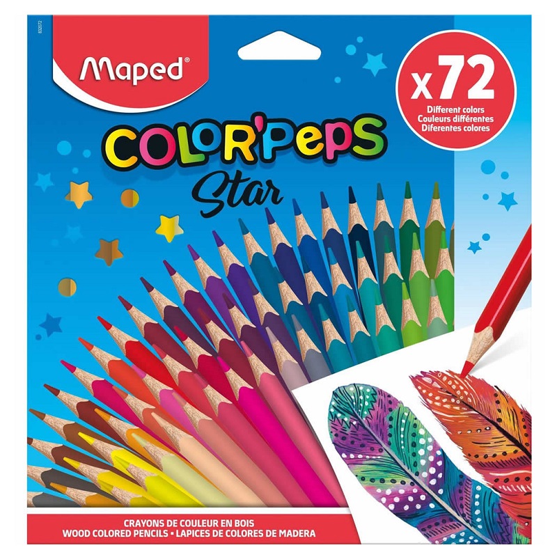 Pastelky MAPED Color Peps star, 72ks