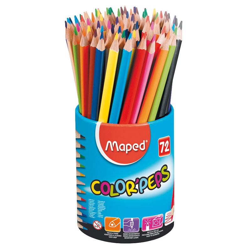 Pastelky MAPED Color Peps star, 72ks v kovové dóze