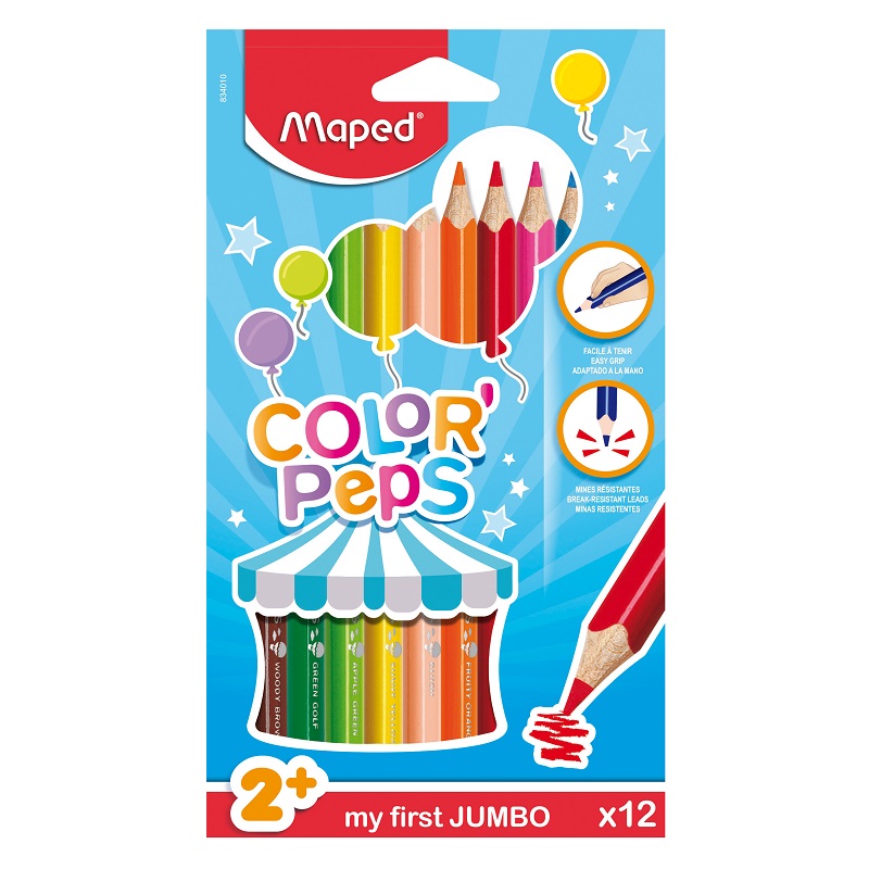 Pastelky MAPED Color Peps jumbo, 12ks