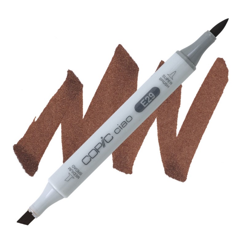 Lihová fixa COPIC Ciao oboustranná Brush & Chisel, E29 Burnt umber