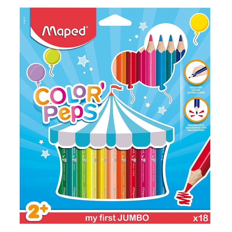 Pastelky MAPED Color Peps jumbo, 18ks