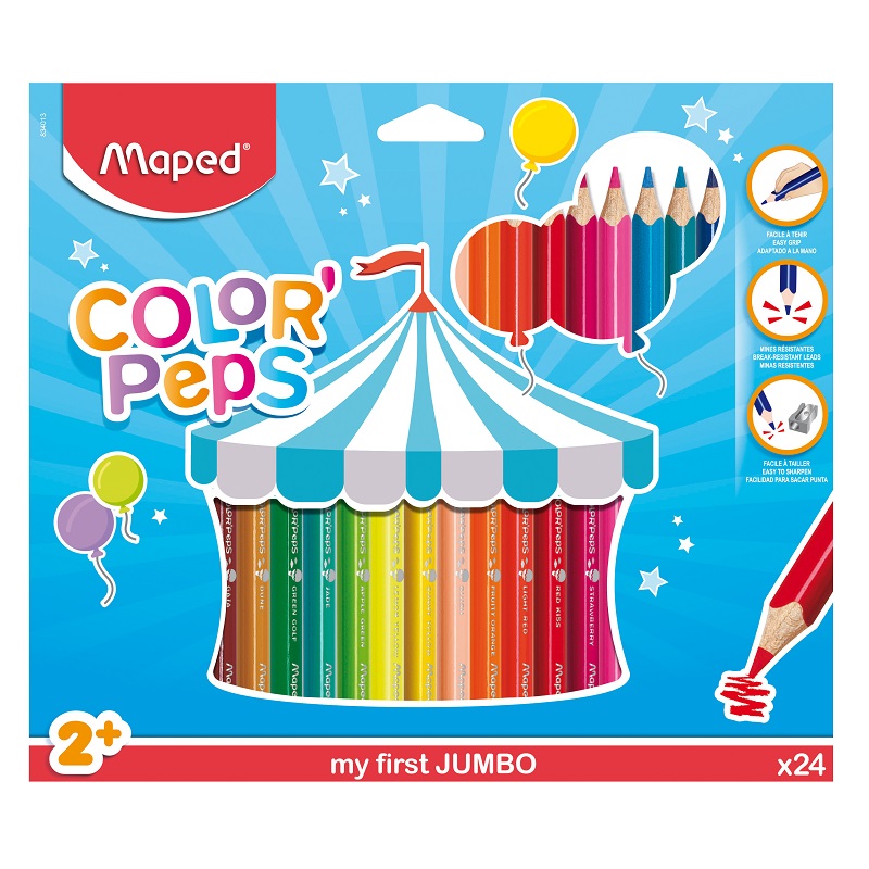 Pastelky MAPED Color Peps jumbo, 24ks