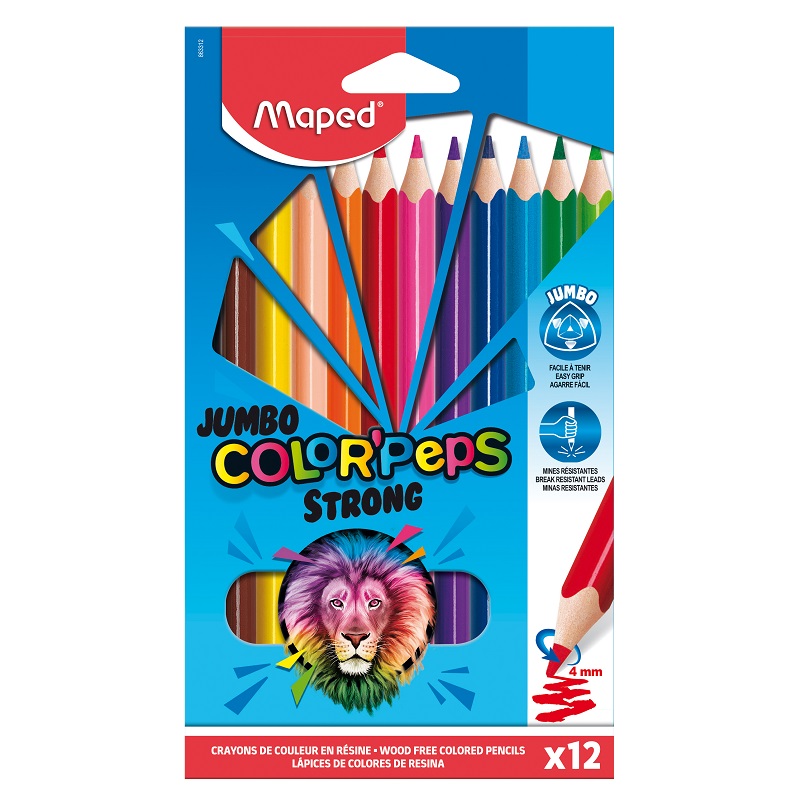 Pastelky MAPED Color Peps jumbo strong, 12ks