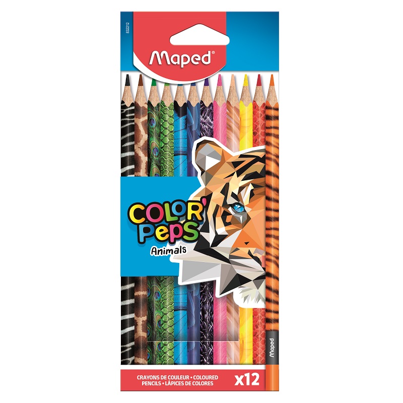 Pastelky MAPED Color Peps animals, 12ks