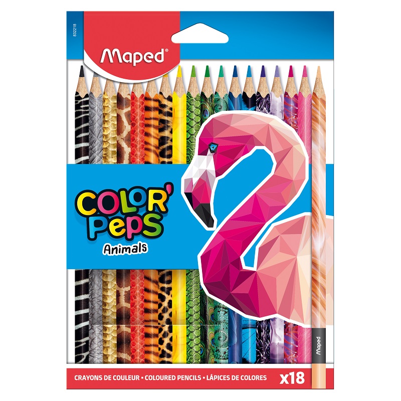 Pastelky MAPED Color Peps animals, 18ks