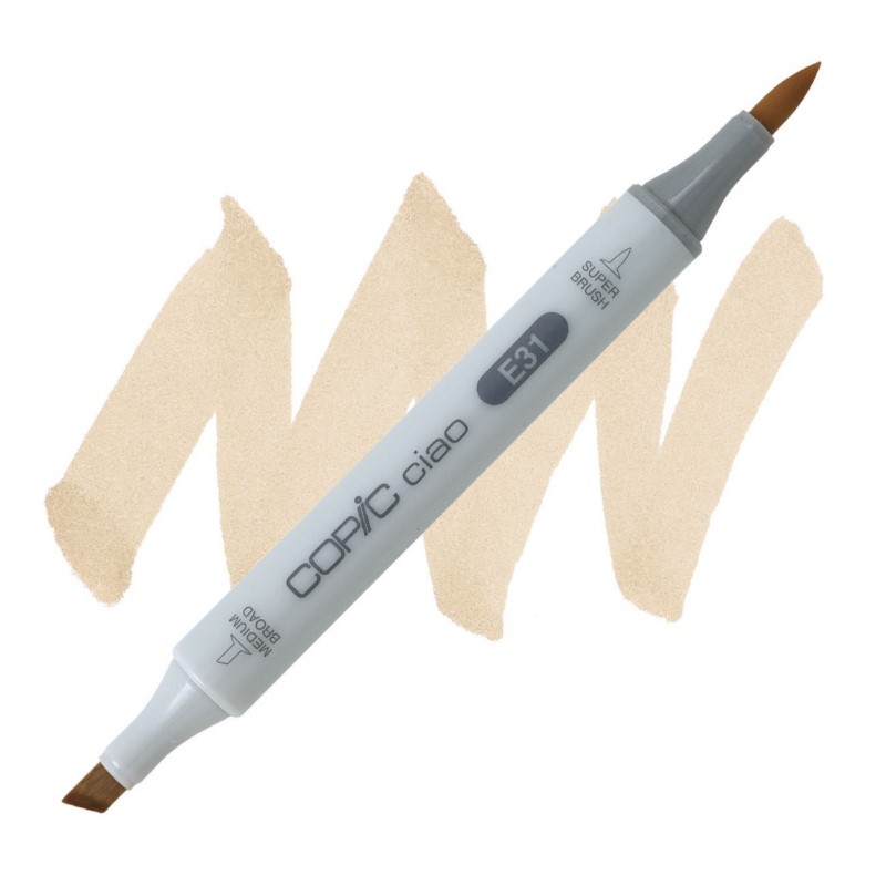 Lihová fixa COPIC Ciao oboustranná Brush & Chisel, E31 Brick beige