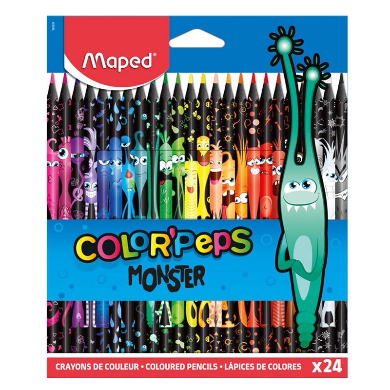 Pastelky MAPED Color Peps monster, 24ks