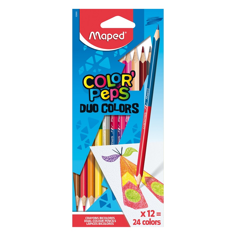 Pastelky MAPED Color Peps duo colors, 12ks oboustranné
