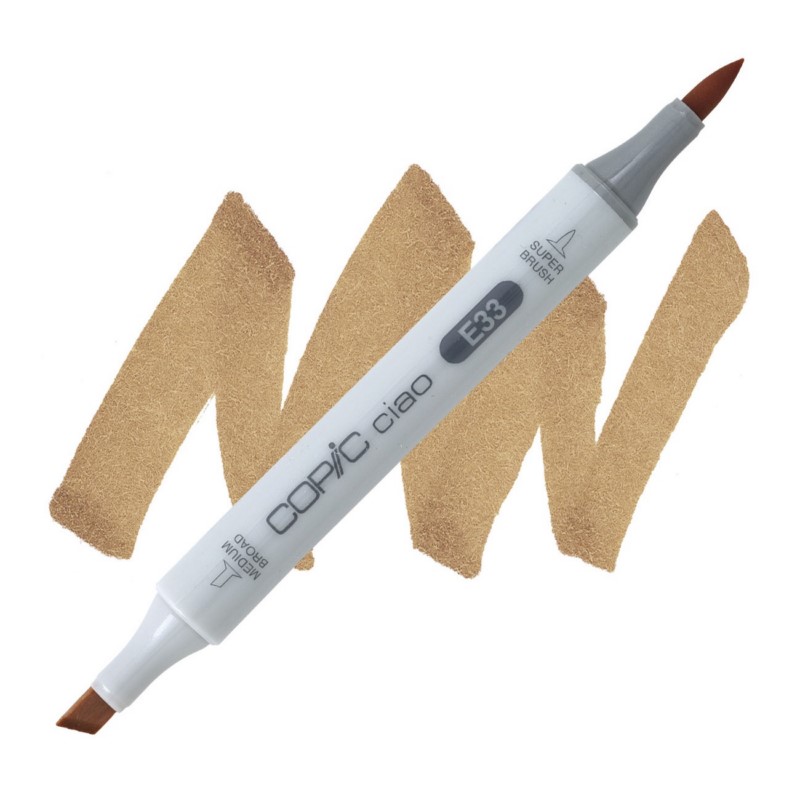 Lihová fixa COPIC Ciao oboustranná Brush & Chisel, E33 Sand