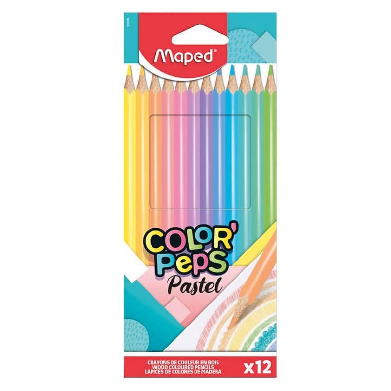 Pastelky MAPED Color Peps pastel, 12ks