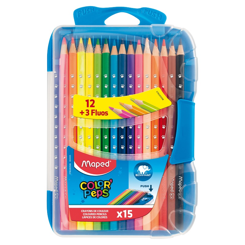 Pastelky MAPED Color Peps smart box, 15ks v plastové krabičce