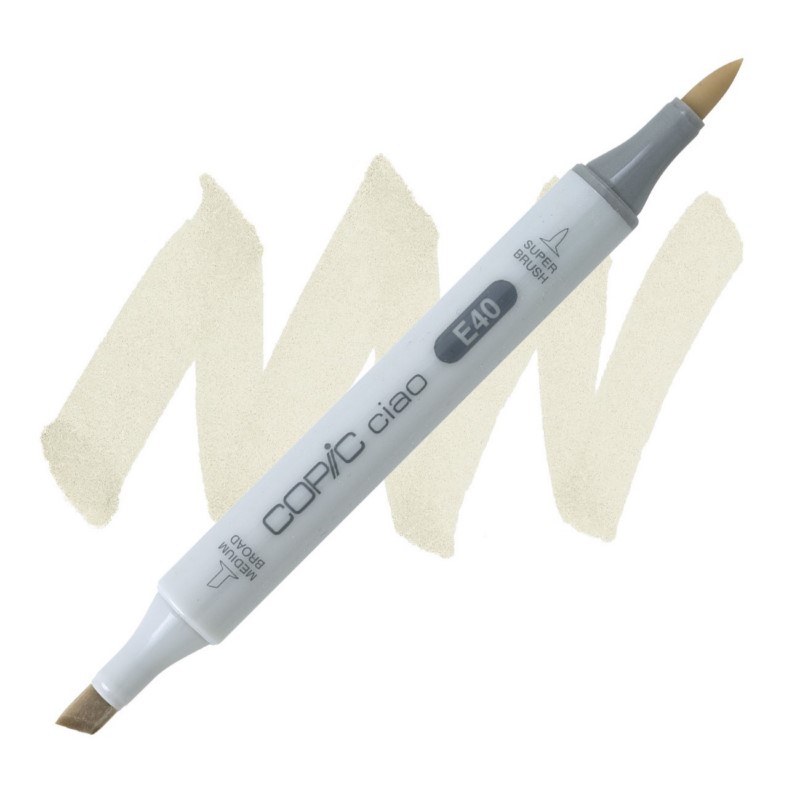 Lihová fixa COPIC Ciao oboustranná Brush & Chisel, E40 Brick white