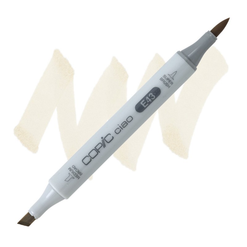 Lihová fixa COPIC Ciao oboustranná Brush & Chisel, E43 Dull ivory