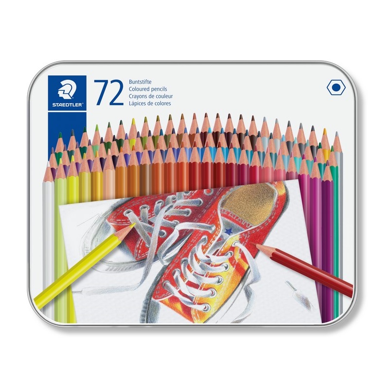 STAEDTLER Pastelky STAEDTLER, 72ks v kovové krabičce