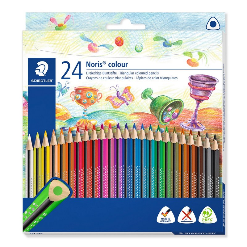 Pastelky STAEDTLER Noris Colour Ergo, 24ks