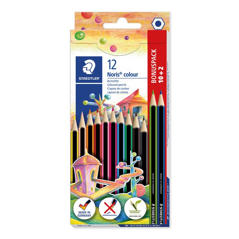 Pastelky STAEDTLER Noris Colour, 10+2ks