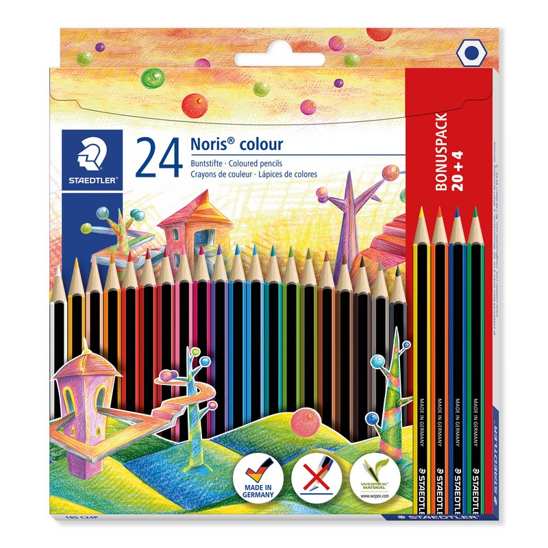 Pastelky STAEDTLER Noris Colour, 20+4ks