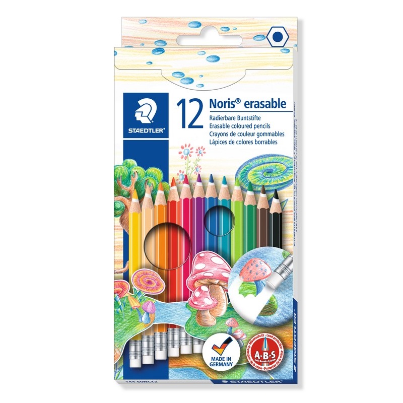 Pastelky STAEDTLER Noris Club, 12ks s gumou