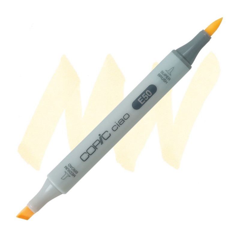 Lihová fixa COPIC Ciao oboustranná Brush & Chisel, E50 Egg shell Ciao