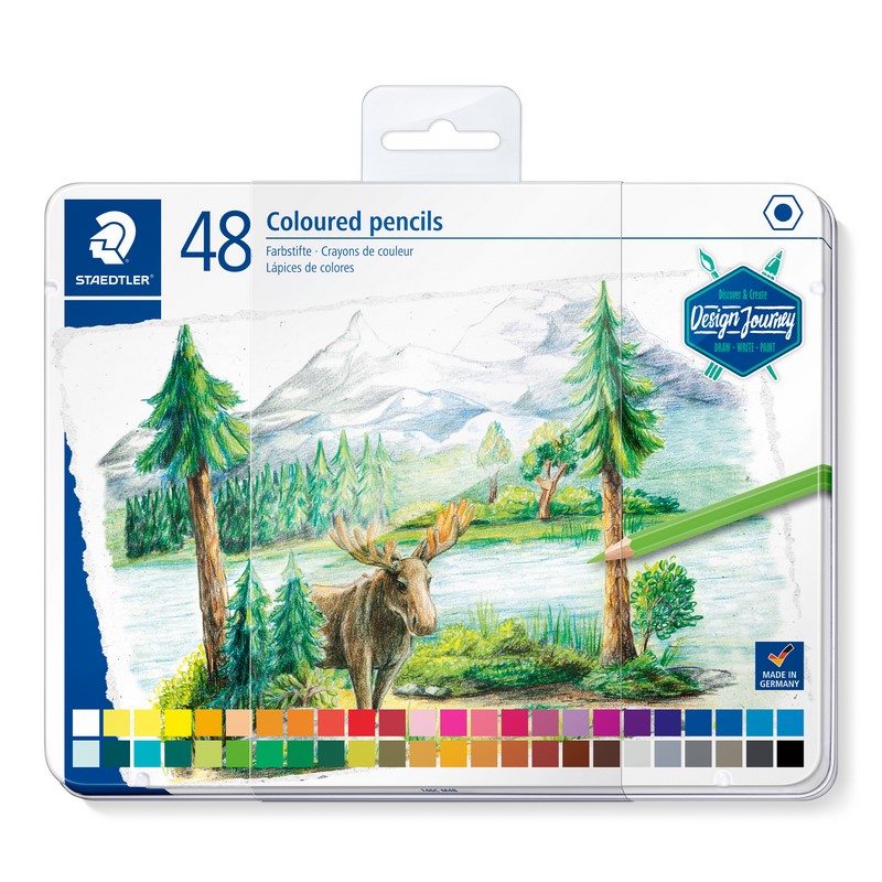 Pastelky STAEDTLER Design Journey, 48ks v kovové krabičce