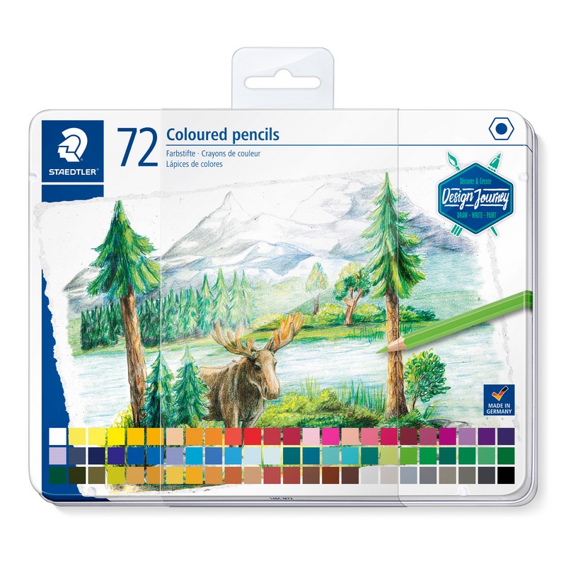 Pastelky STAEDTLER Design Journey, 72ks v kovové krabičce