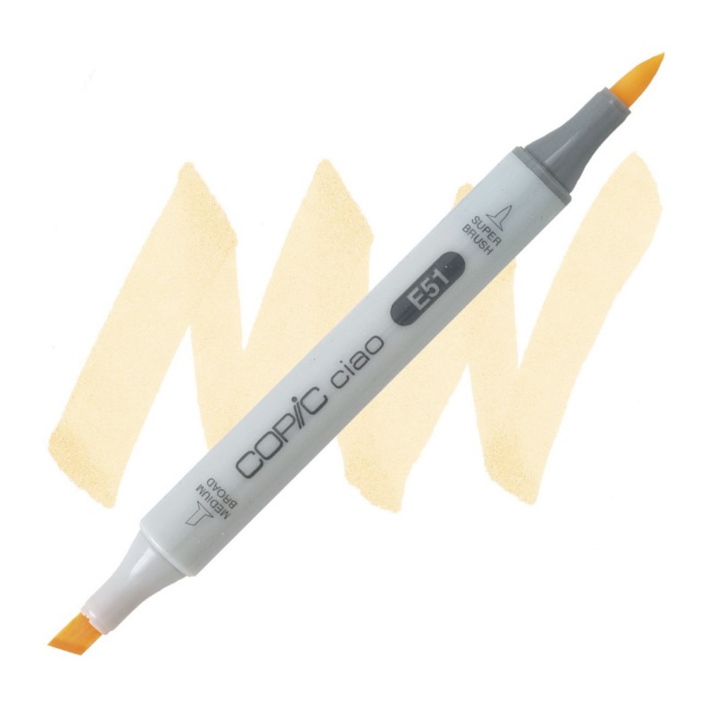 Lihová fixa COPIC Ciao oboustranná Brush & Chisel, E51 Milky white