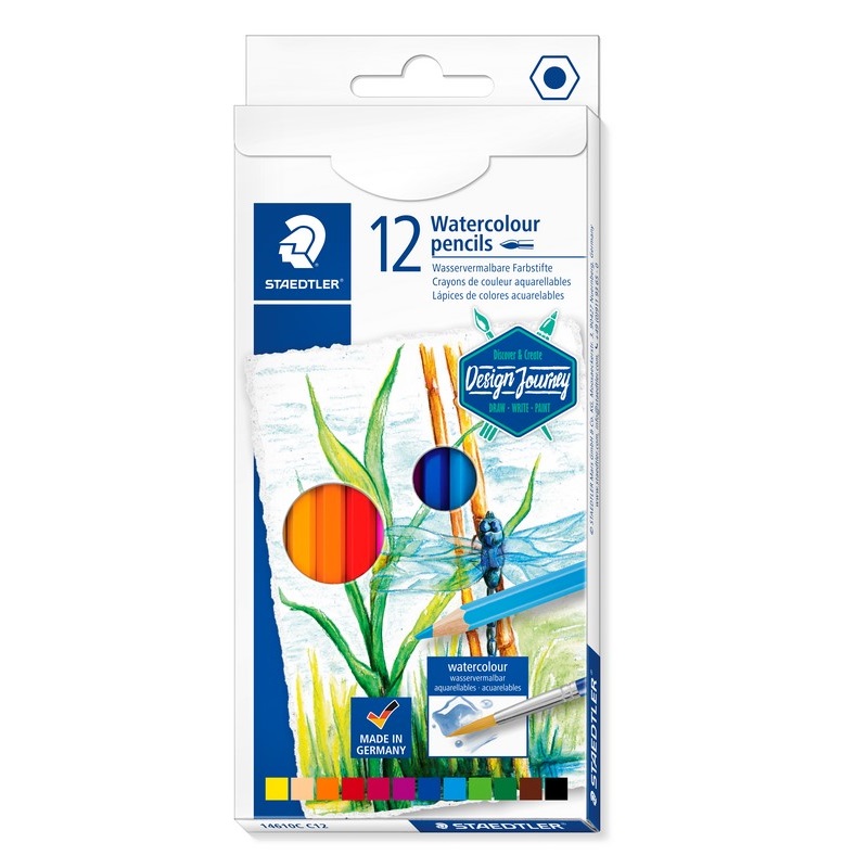 Pastelky akvarelové STAEDTLER Design Journey, 12ks