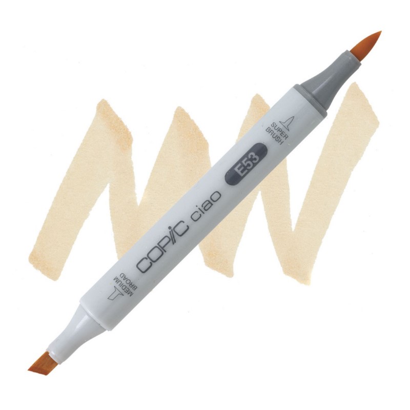 Lihová fixa COPIC Ciao oboustranná Brush & Chisel, E53 Raw silk