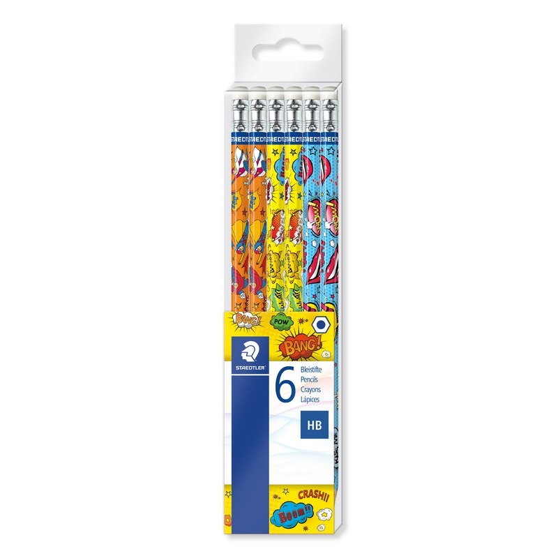 Grafitové tužky STAEDTLER Comic, 6ks s gumou