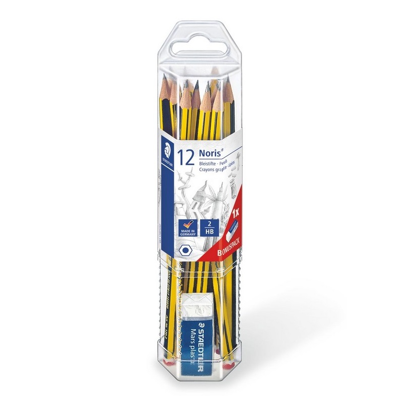 Grafitové tužky STAEDTLER Noris, 12ks + guma