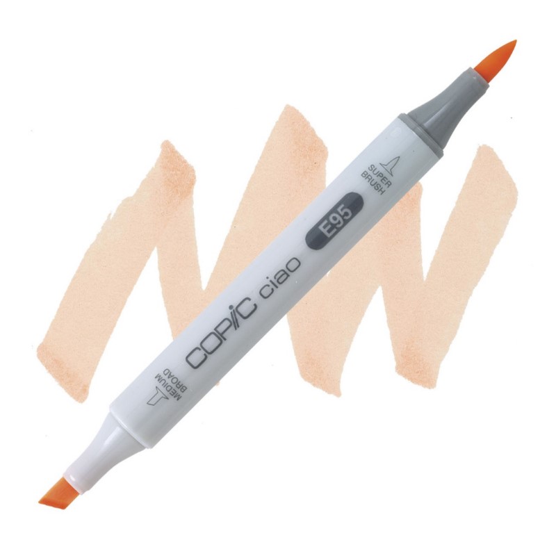 Lihová fixa COPIC Ciao oboustranná Brush & Chisel, E95 Tea orange