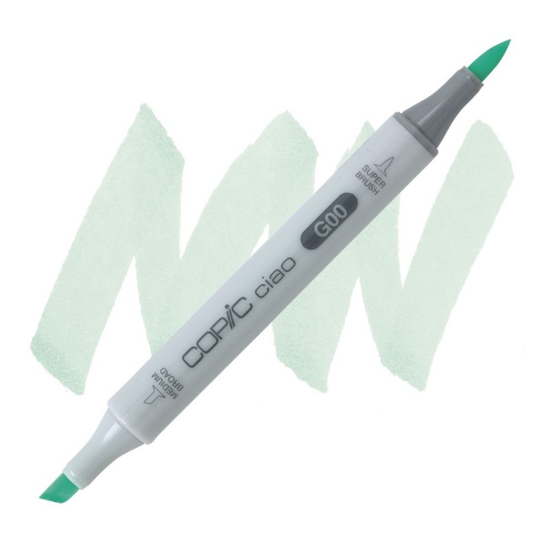 Lihová fixa COPIC Ciao oboustranná Brush & Chisel, G00 Jade green