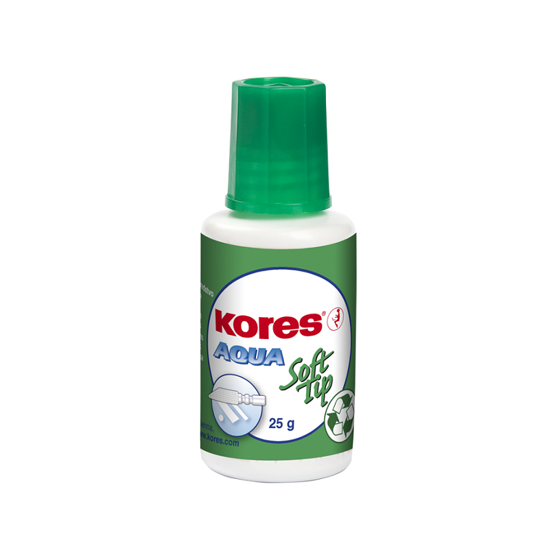 KORES korekční lak Aqua Soft Tip, 25g s houbičkou