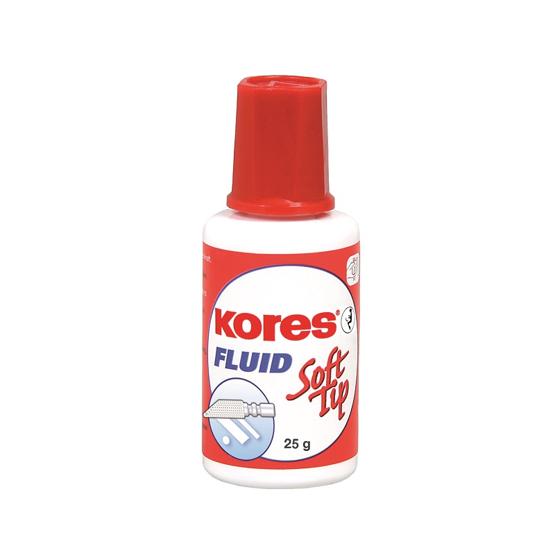 KORES korekční lak Fluid Soft Tip, 25g s houbičkou