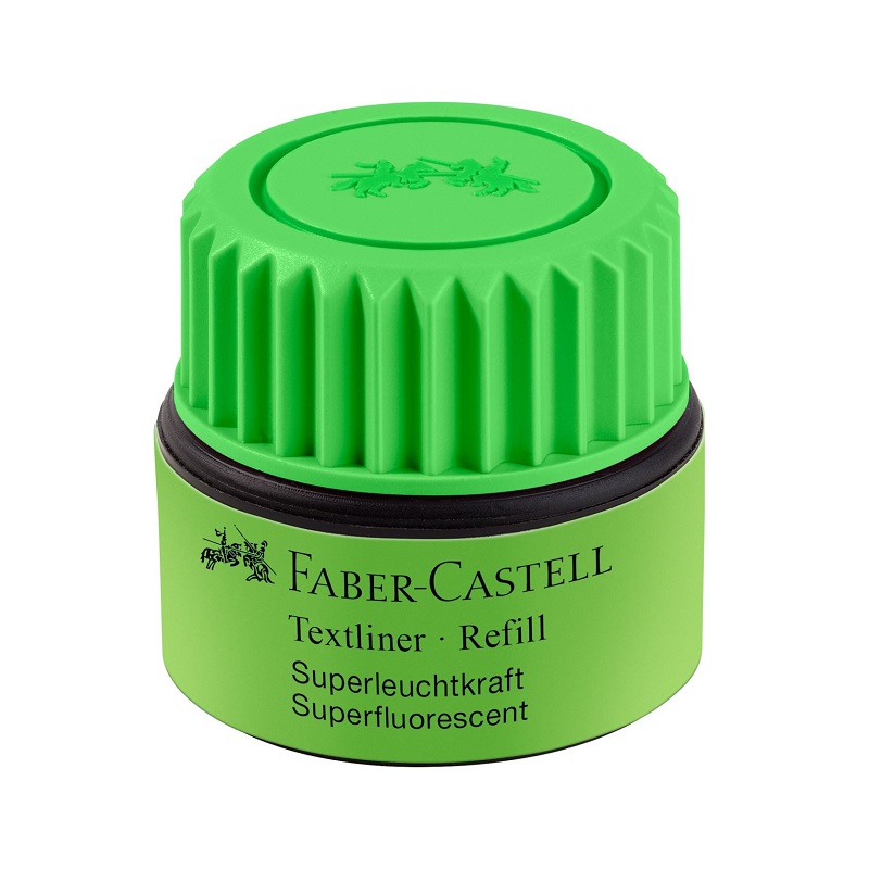 FABER-CASTELL inkoust do zvýrazňovačů 30ml, zelený