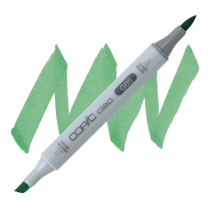 Lihová fixa COPIC Ciao oboustranná Brush & Chisel, G05 Emerald green