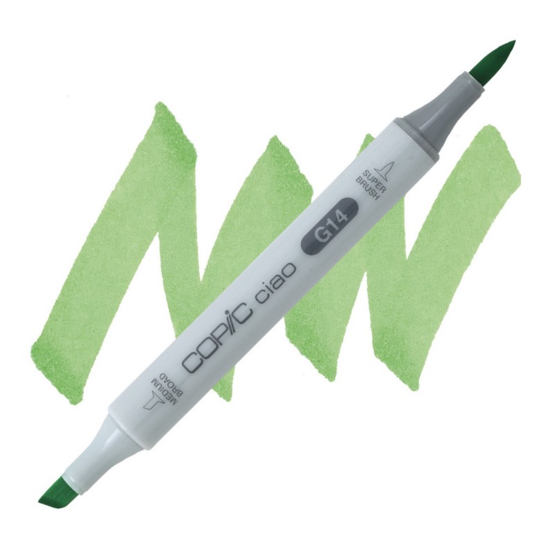 Lihová fixa COPIC Ciao oboustranná Brush & Chisel, G14 Apple green