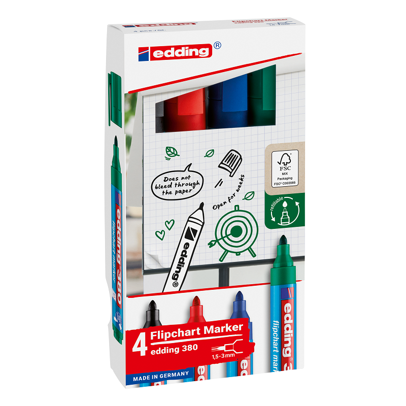 Popisovač na flipchart EDDING 380, 4ks