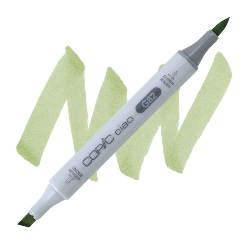 Lihová fixa COPIC Ciao oboustranná Brush & Chisel, G82 Spring dim green