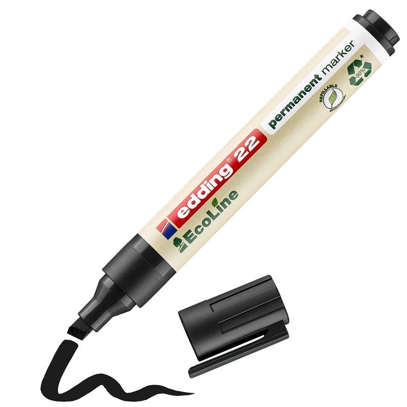 Permanentní popisovač EDDING EcoLine 22, černý