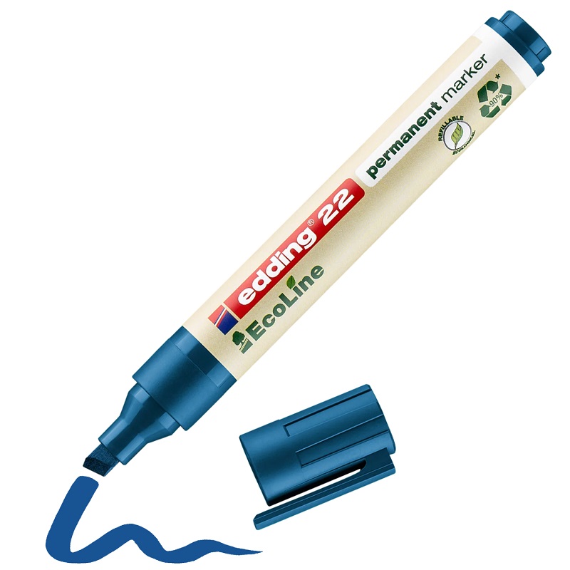 Permanentní popisovač EDDING EcoLine 22, modrý