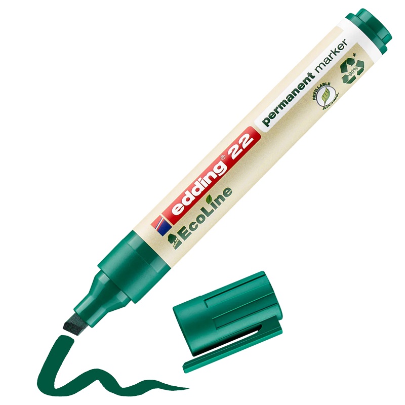 Permanentní popisovač EDDING EcoLine 22, zelený