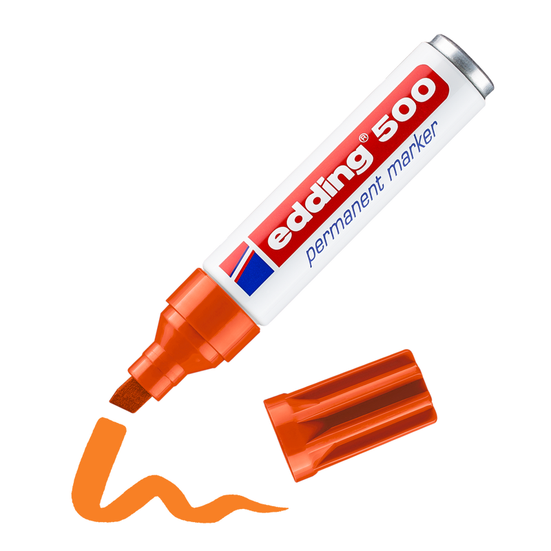 Permanentní popisovač EDDING 500, oranžový