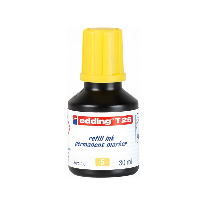 Inkoust EDDING T 25 pro permanentní popisovače, žlutý